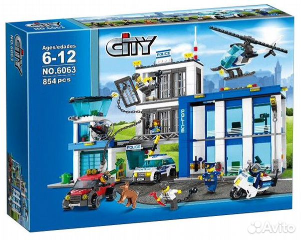 Аналог Лего Конструктор 6063 - Полицейский участок