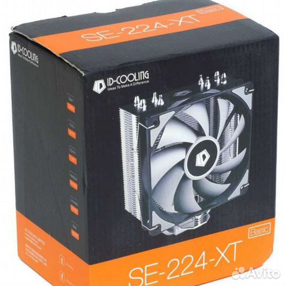 Id xt. ID-Cooling se-224-XT Basic. ID Cooling se 224 XT Basic коробка. ID Cooling tg25.