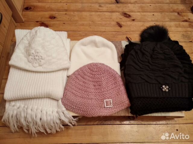 Шапочки с шарфом весна-осень