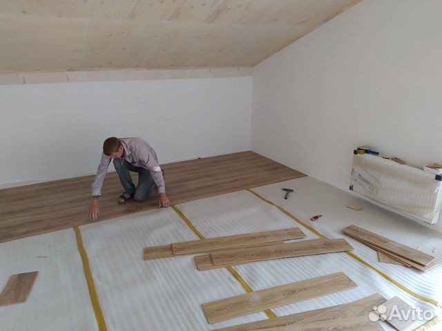 Поклейка обоев, ламинат, линолеум, ремонт квартиры