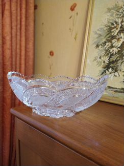 Ваза хрустальная СССР ладья