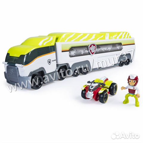 Большой автовоз Джунгли с Райдером на мотоцикле