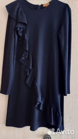 Школьное платье синее
