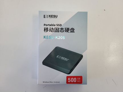 Внешний SSD накопитель 500Gb kesu USB 3.1