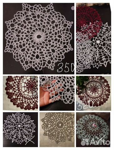 Салфетка кружевная крючком подарок
