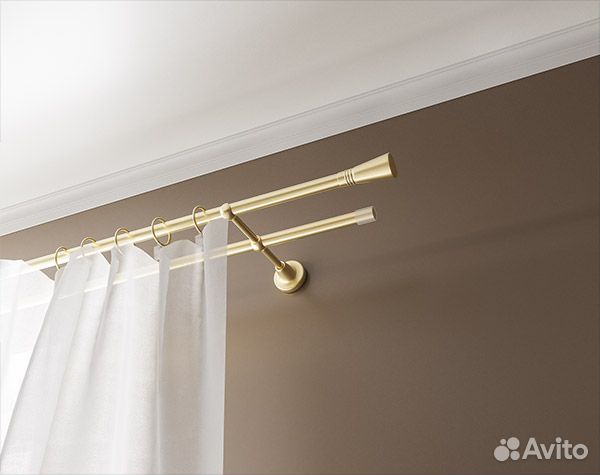 Карниз (гардина) для штор металлический настенный