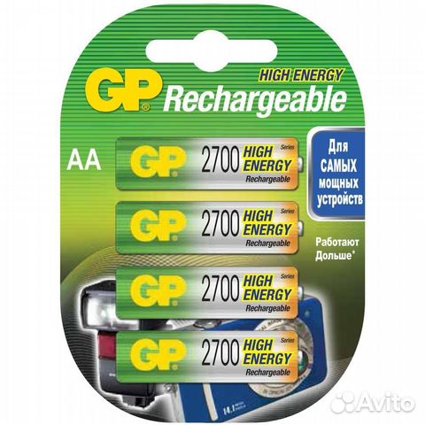 Аккумуляторы GP 270aahc-2decrc4 2700mAh #328732