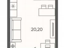 Квартира-студия, 27,1 м², 22/26 эт.