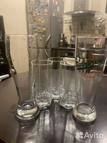 Бокалы под пиво, сок, рюмки