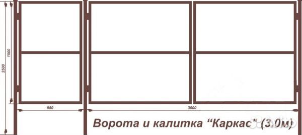 Каркасы Двери Ворота калитки на шарнирах
