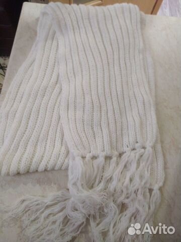 Шарф теплый вязанный