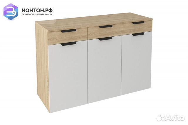 Комод Норд км01-1200 дуб сонома / белый