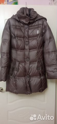 Полупальто женское 42 44 зимнее с капюшоном