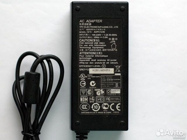 Блок питания монитора HP 2011X 2211X 2311X, 12V 3A