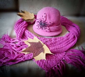 Шляпка и палантин