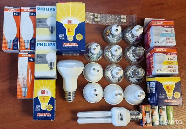 Лампочки gu10 e27 e14 g9 g4 64695 купить в Москве | Товары для дома и ...