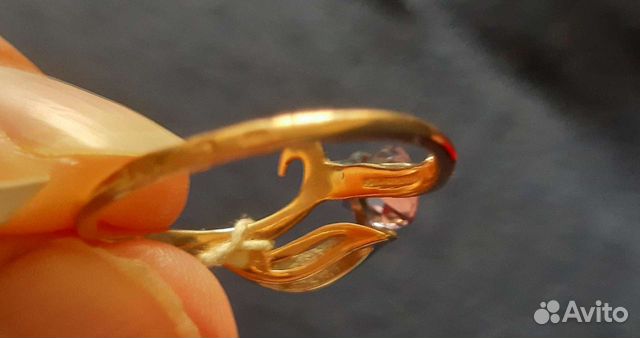 Серьги и перстень комплект золото аметист