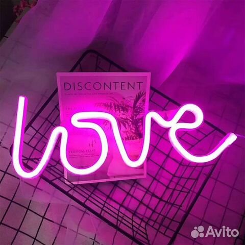 Неоновая вывеска, ночник 