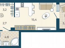Квартира-студия, 29,9 м², 16/25 эт.