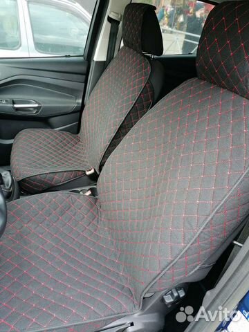 Накидки лён с красной строчкой