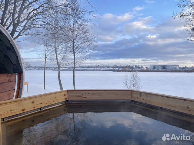 Аренда бани и чана на Волге с видом на Нижний