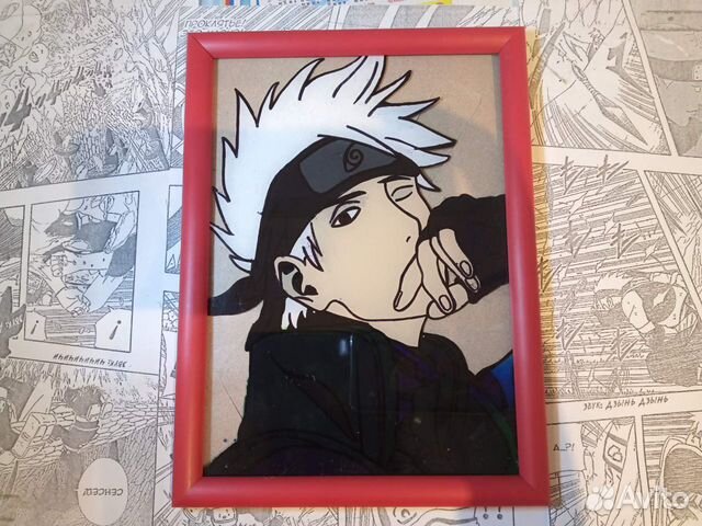 Роспись по стеклу. Картины. Аниме. Наруто