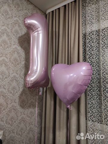 Фольгированные шары цифры 1 и 2