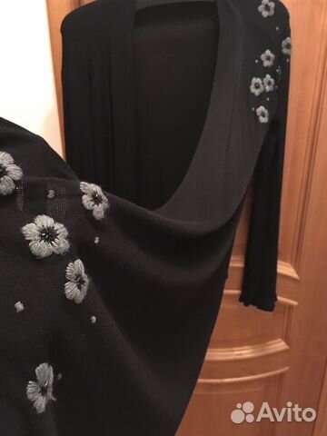 Кардиган с длинными полочками накидка