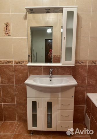 Тумба для ванной с раковиной, краном и зеркалом купить в Новосибирске ...