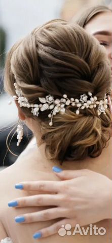 Заколка свадебная +сережки