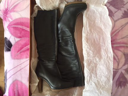 Сапоги из натуральной кожи, размер 37