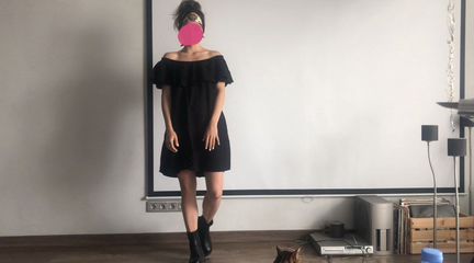 Чёрное платье облако Zara