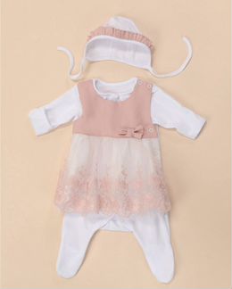 Косплект на выписку (платье+чепчик)