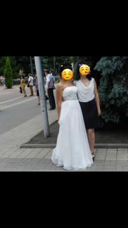 Платье белое в пол