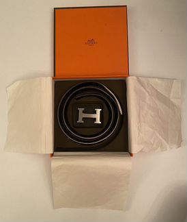 Двухсторонний ремень Hermes (белый/черный)