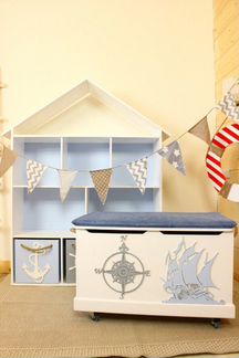 Стеллаж домик для кукол игрушек книг