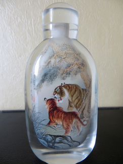 Табакерка флакон snuff bottle старый Китай 1950-е
