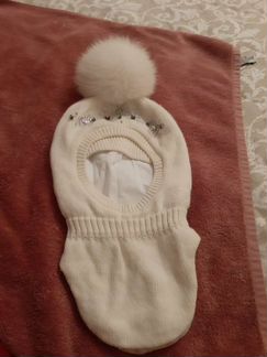 Шапка шлем зимняя для девочки