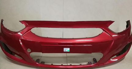 Бампер на Hyundai Solaris цвет красный