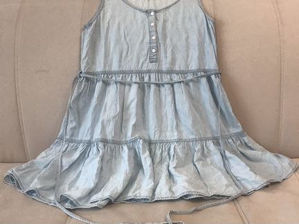 Сарафан светлый джинс Mango S