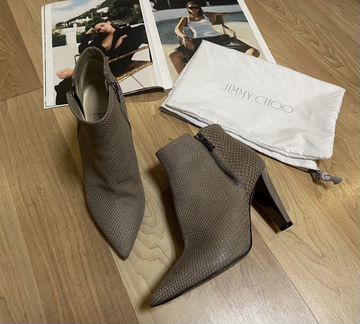 Кожаные низкие ботильоны Jimmy Choo (оригинал)