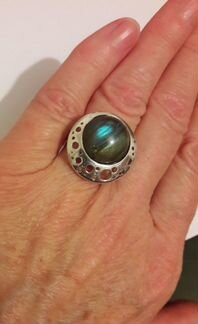 Кольцо с лабрадором, браслет с цитрином