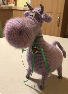 Вязаный бычок Сиренька