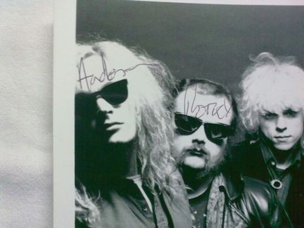 Фото с автографами группы crazyhead. 1988 год