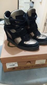 Сникеры (кроссовки) на танкетке ASH Италия нат.кож