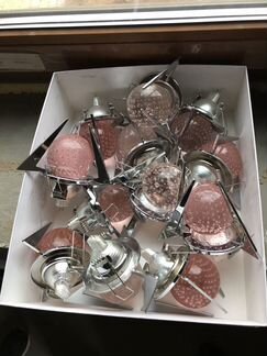 Светильники потолочные встраиваемые, 12шт