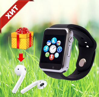 Умные часы Smart A1 (W8) в подарок наушники