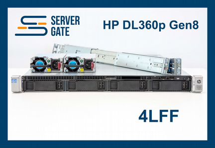 Сервер HP DL360p G8 4LFF 2x E5-2670v2 128 GB