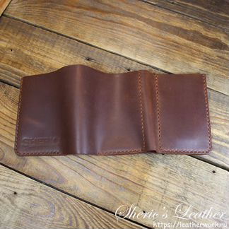 Кошелек trifold из кожи crazy horse