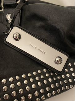 Кожаная сумка Karen Millen с заклепками